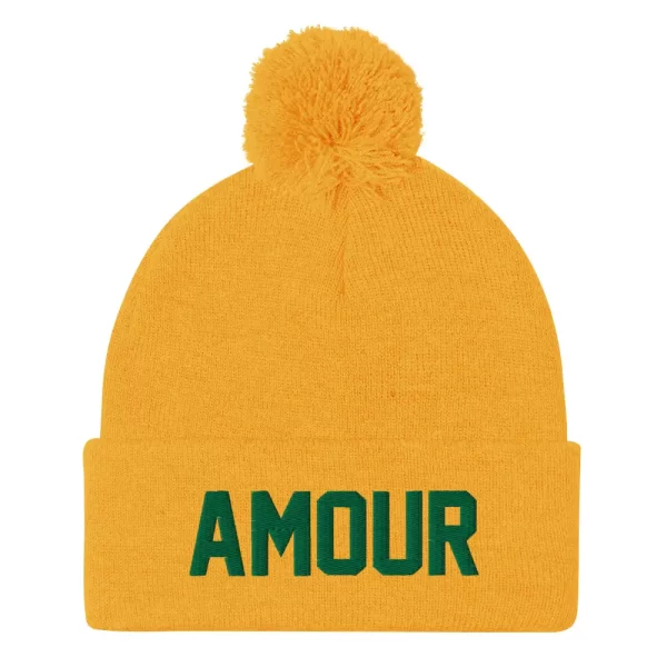 Amour Gold Limited Edition Pom-Pom Beanie