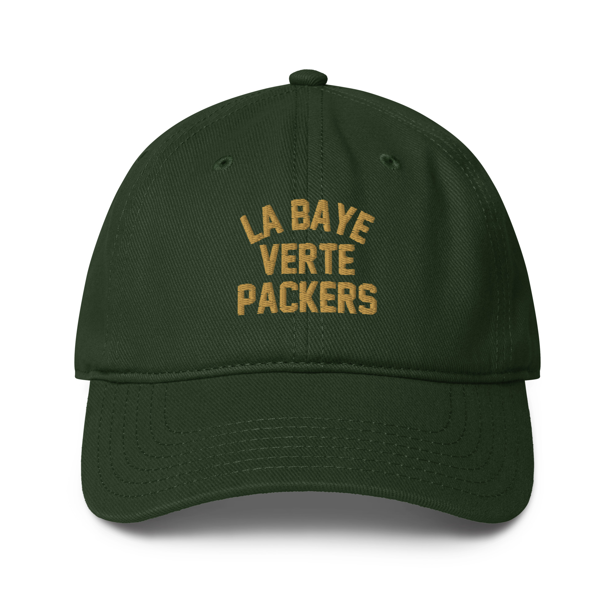 La Baye Verte – Vintage Gold Green Bay Packers Low-Profile Dad Cap – Paris Fan Club Limited Edition
