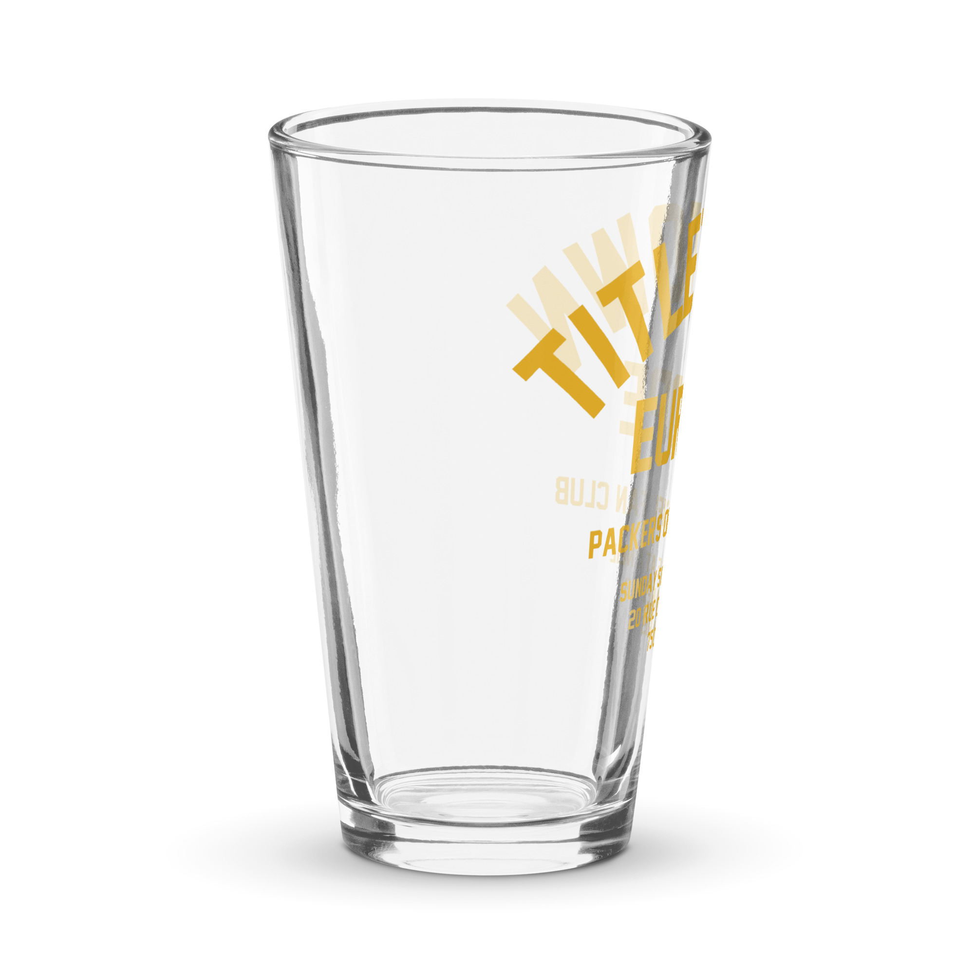 Titletown Europe Officiel Fan Club Pint Glass - Image 3