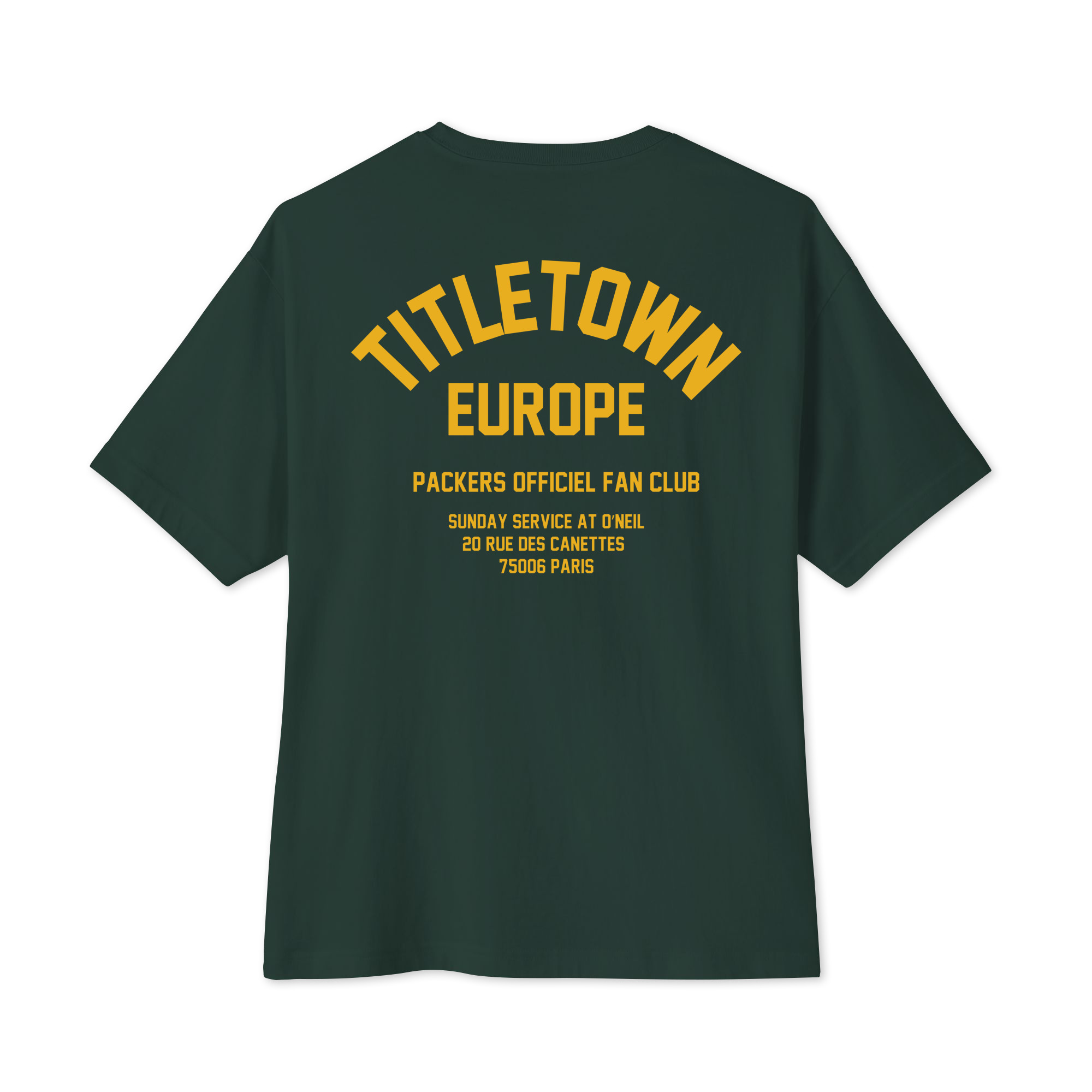 Titletown Europe x Sunday Service at O'Neil Officiel Packers Fan Club Oversized Boxy Tee - Image 2